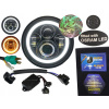 LED lampa s čipmi OSRAM 7 palcový reflektor DRL čierna