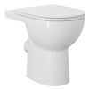 SANIVEX WC kombi misa, zvyšené sedenie, Rimless, 63,5x35,5cm, spodný/zadný odpad, biela