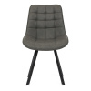 Židle jídelní, šedá látka v dekoru broušené kůže, černý kov HC-V3066 GREY3