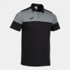 CREW V SHORT SLEEVE POLO BLACK GREY XS