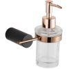 Mexen Aron dávkovač na mydlo, čierny/ružové zlato - 70881388-67