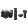 Sony A7C + FE 28-60 mm f/4-5,6 + mikrofon ECM-W2BT + grip se stativem GP-VPT2BT stříbrný