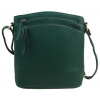 Zelená dámska crossbody kabelka so zlatými doplnkami