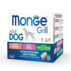 MONGE Grill Adult Dog 12x100g kapsičky pre dospelé psy losos/bravčové/jahňacie so zeleninou