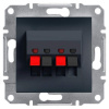 Asfora - Zásuvka dvojitá reproduktorová, bílá, EPH5700121 (Schneider Electric, Asfora, antracit)