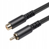 Kábel 3x RCA / 3x RCA zástrčka-zásuvka 5 m VYSOKÝ predlžovací kábel