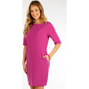 Dámské šaty LITEX s krátkým rukávem růžové Velikost: L, Barva: tmavě šeříková