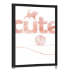 Plagát mačka s nápisom Cute