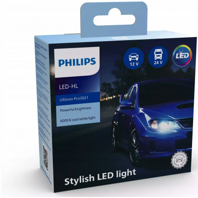 Žiarovky - Philips LED žiarovky H7 Ultinon Pro3021 6000K 12/24 (Philips LED žiarovky H7 Ultinon Pro3021 6000K 12/24)