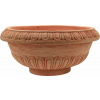Terakotový kvetináč ako miska s jemným dekorom 40 cm 23760