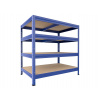 Kovový regál do domácnosti Biedrax 50 x 60 x 120 cm, modrý - 4 police MDF