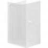 CERANO - Sprchová zástena Walk-in Crystal Ľ/P - 8 mm - bezvzperový systém - biela matná, ryhované sklo - 80x200 cm