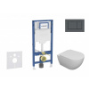 GEBERIT - Duofix Set předstěnové instalace, klozetu Oudee a sedátka softclose, tlačítko Sigma30, matná černá/černá SANI11CA5100B