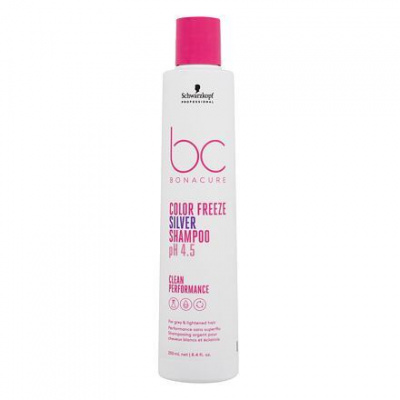 Schwarzkopf Professional BC Bonacure Color Freeze pH 4.5 Shampoo Silver neutralizační šampon pro šedé a zesvětlené vlasy 250 ml pro ženy