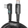 VOLTAGE Uhlový kábel USB-C / USB-C Napätie PowerAngle 100W PD 200cm čierny