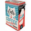 Plechovka s klipom Cats & Coffe Retro (Plechovka s klipom Cats & Coffe Retro)