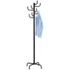 Autronic Vešiak stojanový, kovová konštrukcia, čierny lesklý lak, výška 182 cm, nosnosť 10 kg 80609-A BK