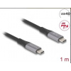 Delock USB 40 Gbps kabel USB Type-C™ samec na samec PD 3.1 240 W E-Marker 1 m šedá kovová