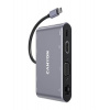 USB rozbočovač-HUB, USB-C/USB 3.0/HDMI/VGA/Ethernet/audio, CANYON 