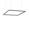 LED luster ORACLE SLIM SP D70 SQUARE, 3000k, 4350lm, čierna farba | Ideal Lux