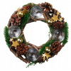LIVARNO domáci adventný veniec, zlatý, 28 cm (LIVARNO home adventný veniec zlatý Svietnik 28cm)