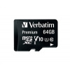 VERBATIM MicroSDXC karta 64GB Premium, U1 + adaptér 44084