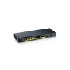 ZyXEL Zyxel GS1900-10HP Spravovaný L2 Gigabit Ethernet (10/100/1000) Napájanie cez Ethernet (PoE) Čierna