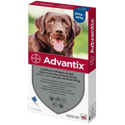 Bayer Animal Health Advantix spot-on pro psy nad 25 kg 1x4 ml
