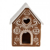 Clayre & Eef Porcelánový svietnik perníková chalúpka Gingerbread House - 7*6*9 cm - Clayre & Eef