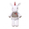 BabyOno Plyšová hračka s hrkálkou Jednorožec, 60 cm - biely BabyOno