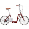 The-sliders Skladací bicykel, kolobežka 2v1 Lite, vkusné a pohodlné, skladacie Burgundy Red