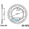 Rozeta oceľová (prevodník) 1876-46zubov MTZ - Suzuki GSXR600+GSXR750+GSXR1000 + GSXS1000 + Yamaha FZ07+FZ09+FZ10 + MT07+MT09+MT10 + YZFR6+YZ 850 + XTZ690 Tenere+ XTZ700 Tenere