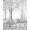 ZUTY Bodkovanie - LAVIČKA A JESENNÝ STROM Rámovanie: vypnuté plátno na rám, Rozmer: 80x100 cm