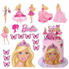 Výtlač na tortu cukrová hmota BARBIE postavy