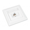 Zásuvka Solarix CAT6 STP 1 x RJ45 pod omietku biela 23100098