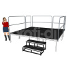 Power Dynamics Kompletní podium 3x3m - výška 60cm včetně schodů a zábradlí