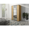 FRONTI Šatníková skriňa OSLIN I 120 cm dub artisan + čierna