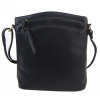 Čierna dámska crossbody kabelka so zlatými doplnkami