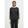 Bavlnené tričko s dlhým rukávom adidas Originals 3-Stripes čierna farba, JC5774