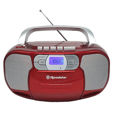 Rádiomagnetofón Roadstar RCR-4635UMPRD, PLL FM, CD MP3, USB, AUX in, červená