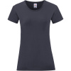 Fruit of the Loom Tričko Lady-Fit Iconic 150 T, krátký rukáv, dámské COT161432a3601-deep navy S Navy deep