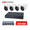 HIKVISION IP 4 KAMEROVÝ SET 4MPX DOME 3TB