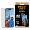 Tvrdené sklo UWF 2-Way Privacy s aplikátorom pre iPhone 17 Pro, Čierna, PanzerGlass PG25586