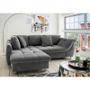 Livetastic ROHOVÁ SEDACIA SÚPRAVA, textil, tmavosivá - Online Only obývacie izby - 002310001648