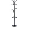 Šatníkový stojan s guľkovými háčikmi striebornej farby ,výška 1680 mm, Ø 300 mm