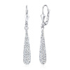 Stříbrné náušnice kapky 22 mm se Swarovski® Crystals čiré SILVEGOB36106wZT