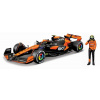 Bburago - RACE Formule F1 s figurkou jezdce, McLaren F1 Team MCL38(2024), #4 Lando Norris, 1:24