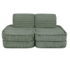 MeowBaby® Churros detská pohovka Basic, Olive Sage Green