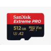 SanDisk micro SDXC karta 512GB Extreme PRO (200 MB/s Class 10, UHS-I U3 V30) + adaptér SDSQXCD-512G-GN6MA