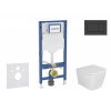 GEBERIT - Duofix Set předstěnové instalace, klozetu Arkas a sedátka softclose, tlačítko Sigma30, matná černá/černá SANI11CA5102B